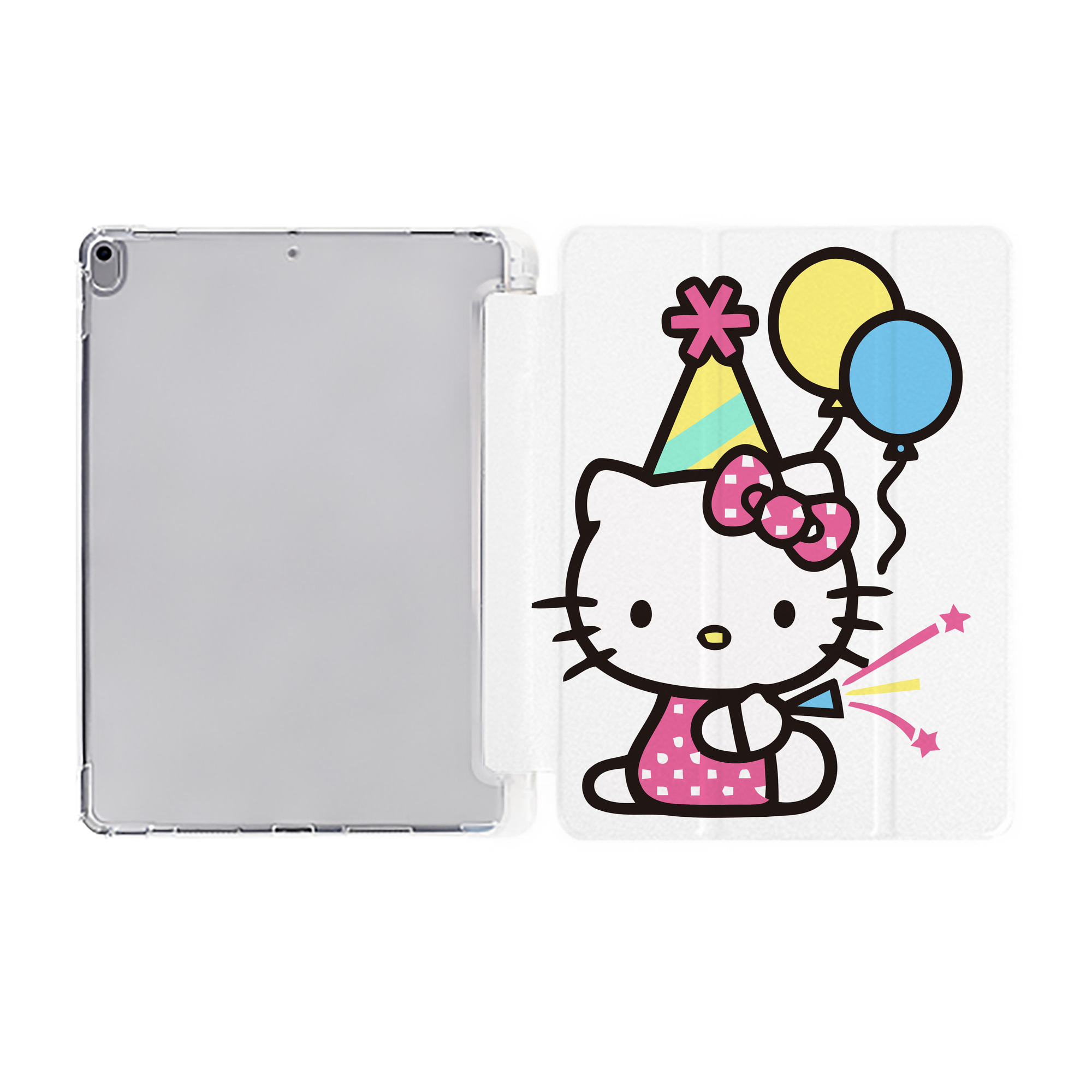 （画像用） Hello Kitty ハローキティ IPad ケース ペン収納付き 三つ折りスタンド PUレザー×シリコン 対応機種9.5/10.5/10.9インチ